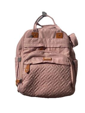 GOOD- BabbleRoo Multifunction Large Capacity Diaper Bag Backpack Change Pad Pink